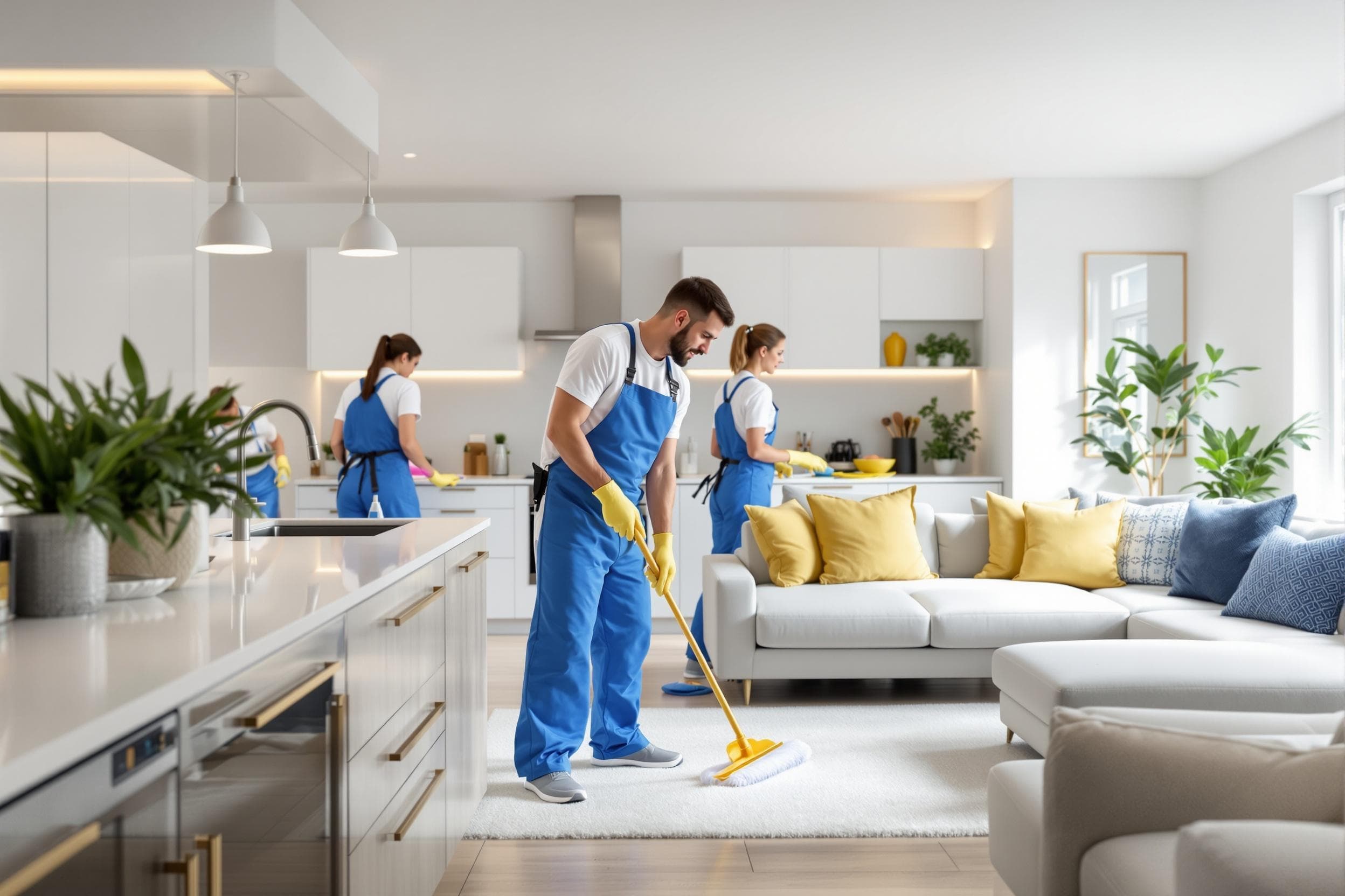 Professional cleaner providing a high quality APC home cleaning service